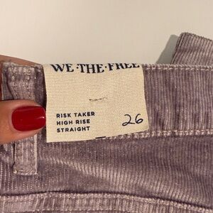 Risk Taker Cord Mid-Rise Straight NWOT gull gray